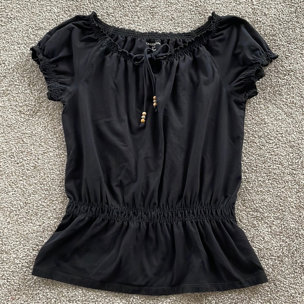 Super soft Black Boho top-Croft & Barrow